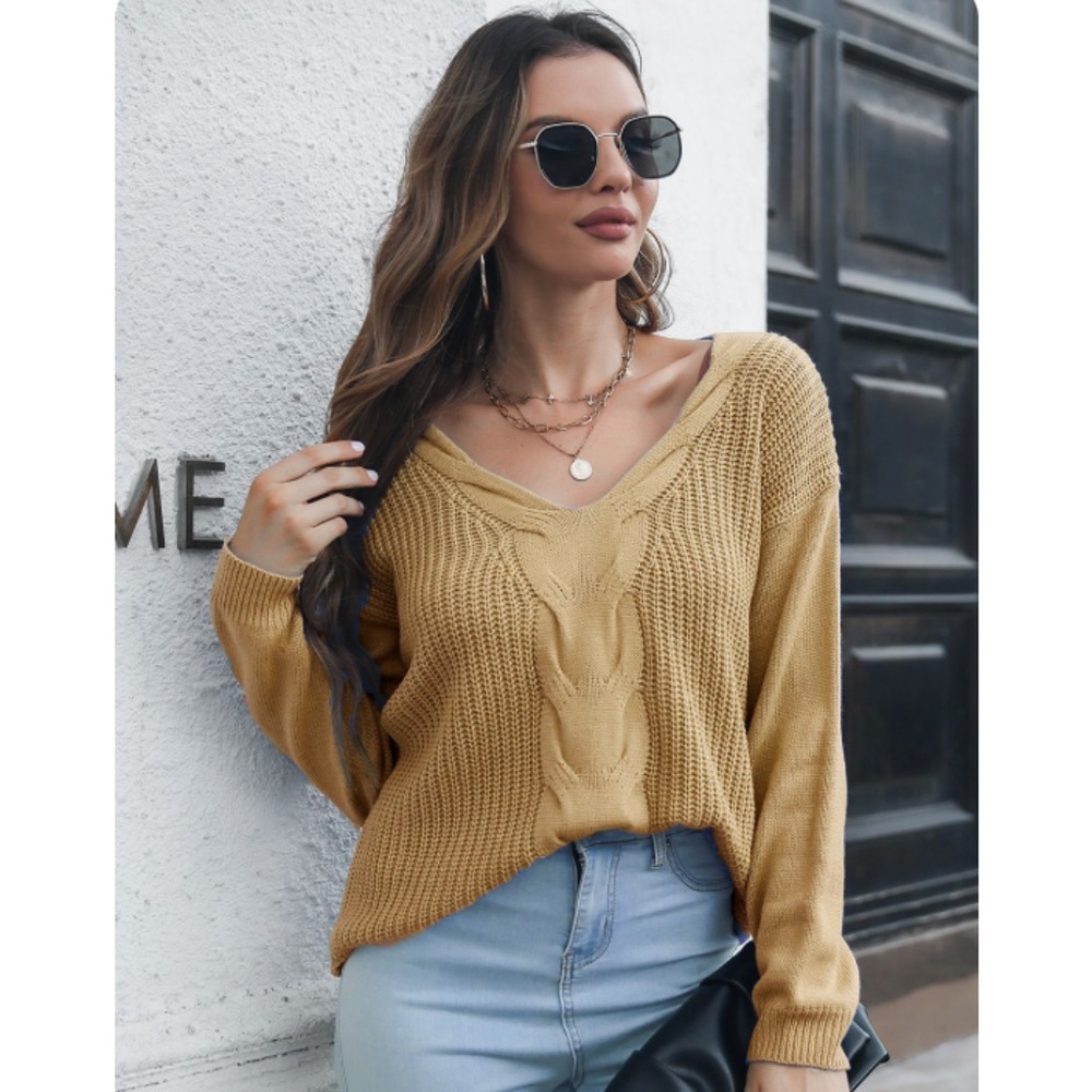 vestique cable knit sweater S
